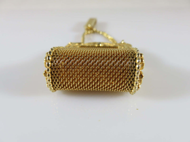 Antique Gold Gilded Chatelaine Miniature Belt Purse Edwardian Era