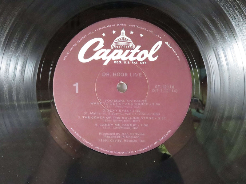 Dr. Hook Live in the UK In Shrink 1981 Capitol Records ST-12114 Jax Pressing Vinyl Album