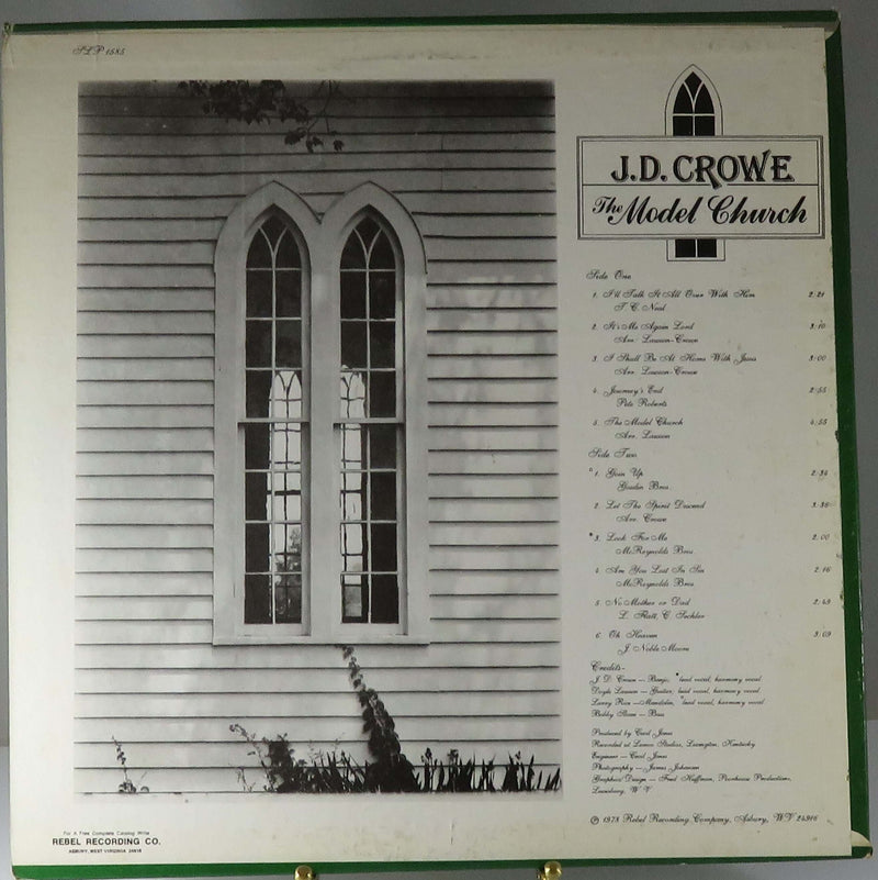 J.D. Crow The Model Church 1978 Rebel Recording Co SLP 1585 Vinyl Album