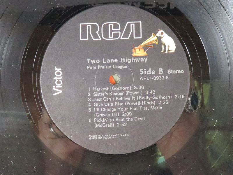 Pure Prairie League Two Lane Highway 1975 RCA Records AFL1-0933 Vinyl Album