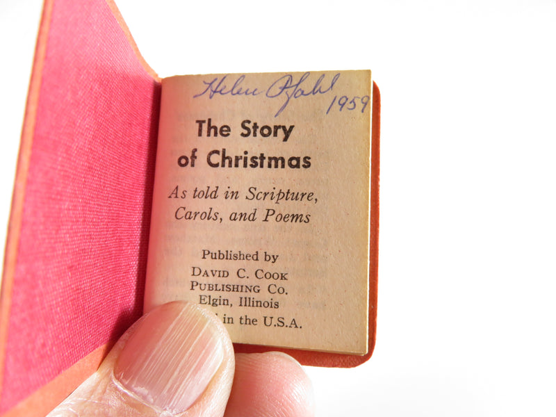 Miniature Book The Story of Christmas David Cook Publishing Leather Wrapped 1959