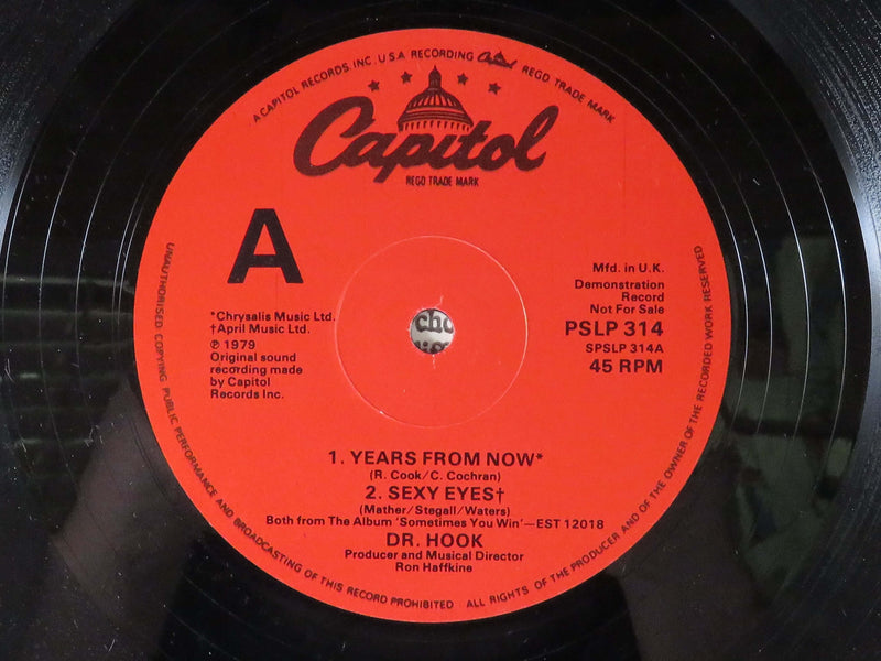 Dr. Hook For You From Dr. Hook 1979 Capitol Records Demo UK PSLP 314 12" 45 Vinyl Album