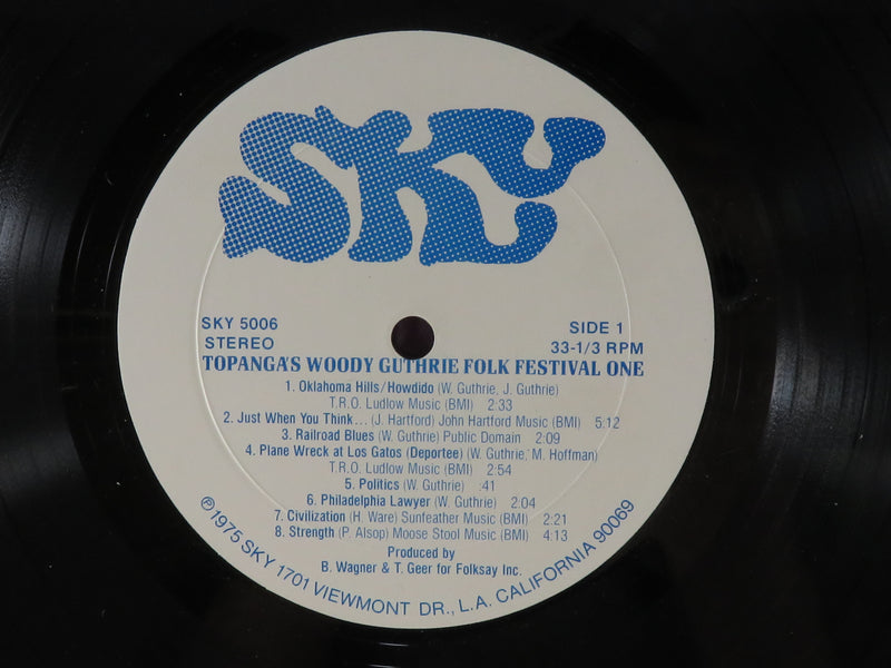 Topanga's Woody Guthrie Folk Festival One 1975 Sky Records SKY 5006 Vinyl Album