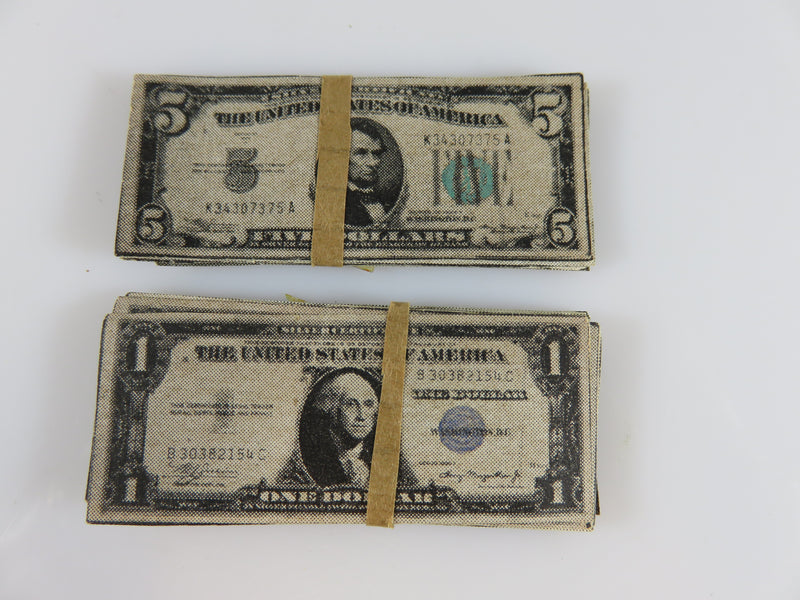 Miniature Reproduction 1.00 & 5.00, Japanese Peso and Italian Lire Paper Currenc