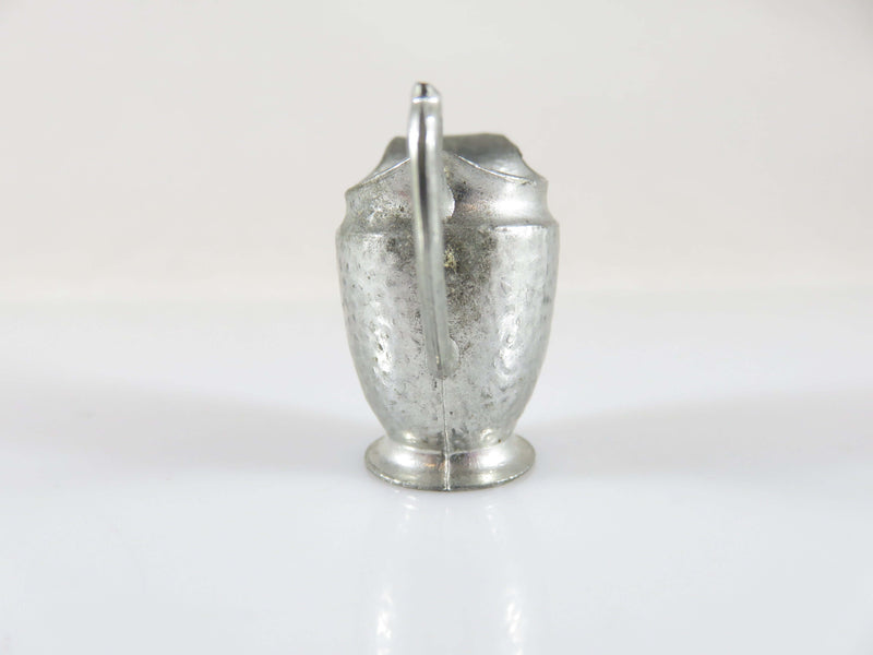 Antique Germany Made Pewter Pitcher, Dollhouse Miniature Pewter Ewer Carafe Vessel