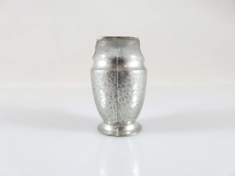 Antique Germany Made Pewter Pitcher, Dollhouse Miniature Pewter Ewer Carafe Vessel