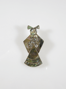 Lovely Inlaid Abalone Figural Woman Sterling Silver Mexico Brooch - Just Stuff I Sell