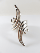 Alfredo Villasana Modernist Hinged Cuff Clamper Bracelet 925 Taxco Mexico - Just Stuff I Sell