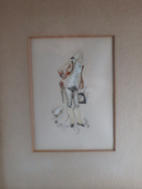 Antique Hand Painted Engraving of a Colonial Gentleman in Antique Old Gilt Frame product image for Just Stuff I Sell, clear front view, neutral background, original listing photo, optimized descriptive alt text, centered composition variant 3