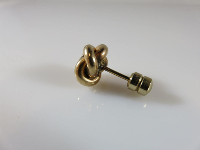 Rare Victorian 10K Gold Natural Earth Mined Diamond Love Knot Lapel Pin Tie Tack - Just Stuff I Sell