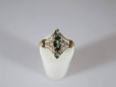 14K Yellow White Gold Weinman Brothers Aqua Spinel & Diamond Ring Size 6.75 - Just Stuff I Sell