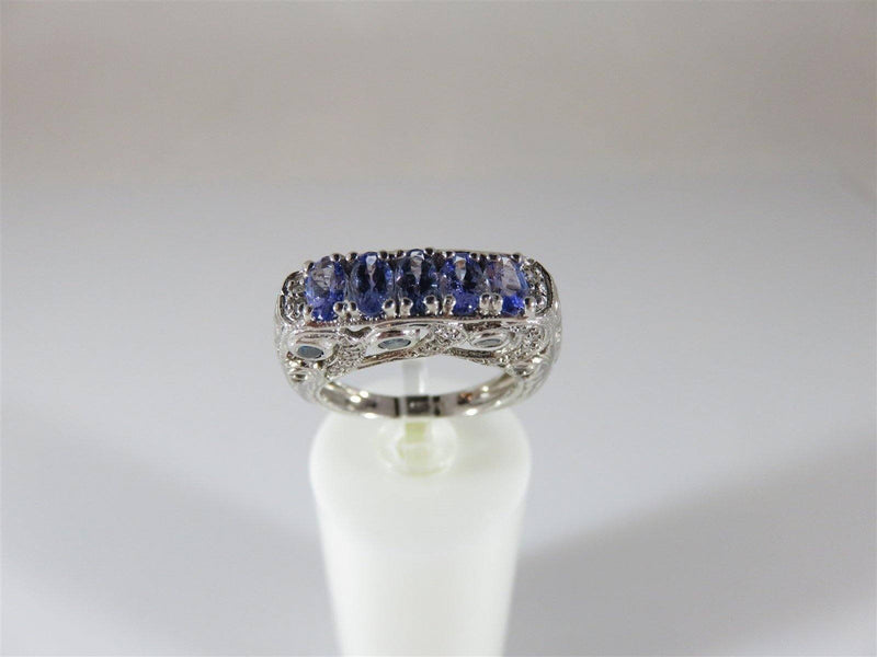 Generations 1912 Weinman Brothers 14K White Gold Tanzanite & Blue Diamond Ring - Just Stuff I Sell