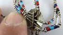 Fabulous "Liquid Silver" Zuni Signed TK Inlaid Sterling Silver Necklace - Just Stuff I Sell