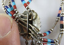 Fabulous "Liquid Silver" Zuni Signed TK Inlaid Sterling Silver Necklace - Just Stuff I Sell