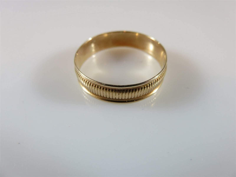 Vintage/Antique Unisex 14K Rose Gold Textured 4.5mm Wedding Band Ring Size 7.25 - Just Stuff I Sell