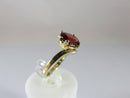 14K Yellow Gold 1 Carat Oval Cut Garnet Solitaire Ring Size 4.5 & 2.4 Grams - Just Stuff I Sell