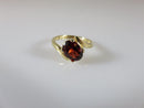 14K Yellow Gold 1 Carat Oval Cut Garnet Solitaire Ring Size 4.5 & 2.4 Grams - Just Stuff I Sell