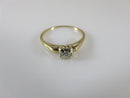 14K Yellow Gold .10 Carat Diamond Solitaire Engagement/Promise Ring 4 Repurpose - Just Stuff I Sell