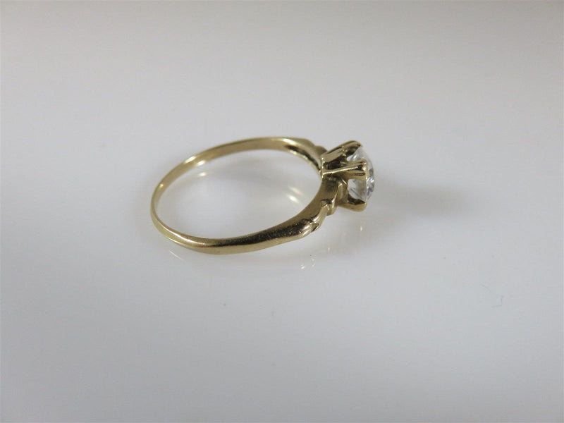 14K Yellow Gold Setting Size 6.75 Promise Ring or Setting 1 Carat Sapphire - Just Stuff I Sell