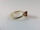 1 Carat Oval Cut Garnet Solitaire Ring 14K Yellow Gold Setting Size 4.5 Lovely - Just Stuff I Sell
