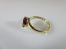 14K Yellow Gold 1 Carat Oval Cut Garnet Solitaire Ring Size 4.5 & 2.4 Grams - Just Stuff I Sell