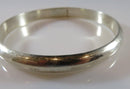 925 Sterling 8.4mm Deep Bangle Bracelet 8" Circ. 2 5/8" Acr Signed TR-169/8 - Just Stuff I Sell