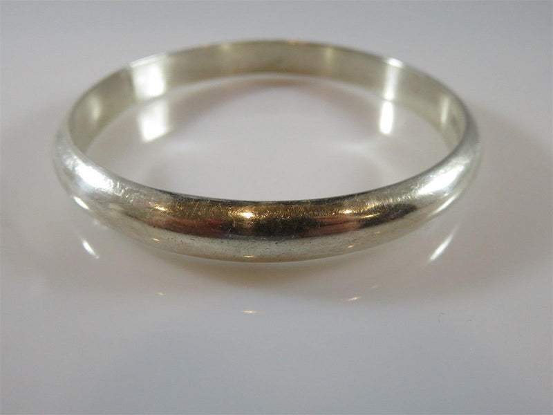 925 Sterling 8.4mm Deep Bangle Bracelet 8" Circ. 2 5/8" Acr Signed TR-169/8 - Just Stuff I Sell