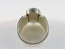 Sterling Silver Cabochon Turquoise Ring Native American Signed RJ Size 10.5 - Just Stuff I Sell