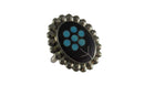 Turquoise/Onyx Inlay Sterling Ring Vintage Jim Paywa Zuni Womens Size 5.5 - Just Stuff I Sell