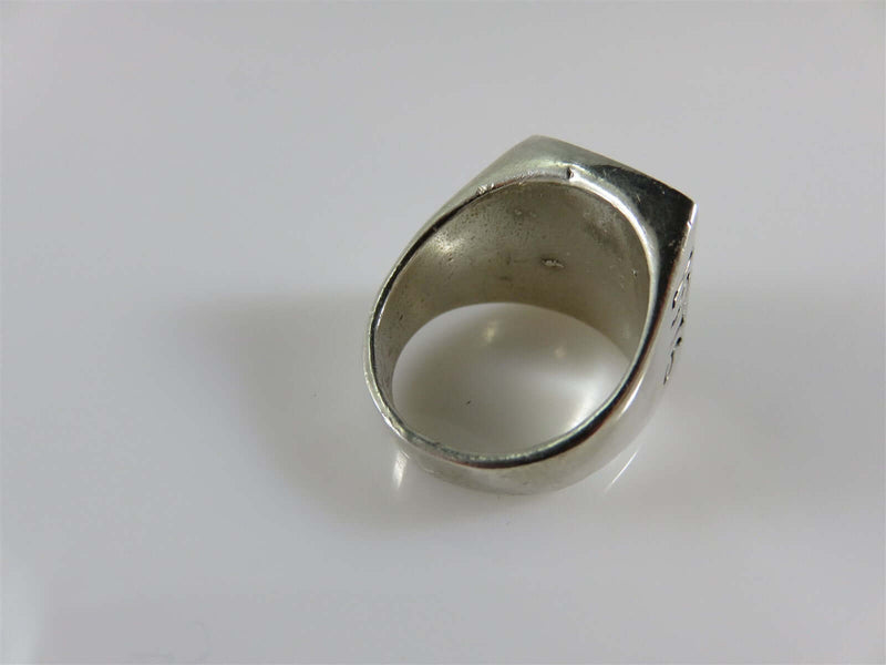 Independence Day Crushed Stone Bicentennial Ring Fabulous Native American Sterling Silver - Just Stuff I Sell