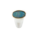 Australian Opal Ring Fabulous & Heavy 14K Yellow Gold 18mm x 9mm Oval Size 5.25 — Mid Century • 14K, Gold • Opal — front view