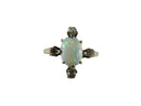 Early/Late Victorian Opal & Diamond Alternative Wedding Ring Size 5 Old Mine Cut Diamonds - Just Stuff I Sell