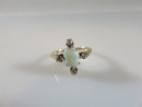 Early/Late Victorian Opal & Diamond Alternative Wedding Ring Size 5 Old Mine Cut Diamonds - Just Stuff I Sell