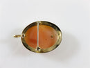 Nice Vintage 14K Yellow Gold Diamond Accented Carved Shell Cameo Pendant Brooch - Just Stuff I Sell