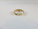 10K Gold Women's Etch & Brushed Yellow Gold Basic 4mm Wedding Band Size 6.75 - Just Stuff I Sell