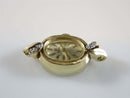 Circa 1964 Women's 14K Yellow Gold Omega Diamond Accented Cocktail Watch Running - Just Stuff I Sell
