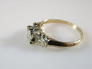 Vintage .22 TCW Diamond Engagement Ring Size 5.5 Solitaire with Accents - Just Stuff I Sell