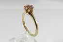14K Gold Salmon Pink Tourmaline Solitaire Alternative Engagement Ring Size 5 - Just Stuff I Sell