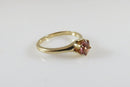 14K Gold Salmon Pink Tourmaline Solitaire Alternative Engagement Ring Size 5 - Just Stuff I Sell