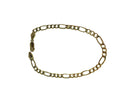 10K Gold Figaro Link Style Bracelet 8"TL Lobster Clasp 4.85mm Wide — Bracelets • 10K, Gold — front view