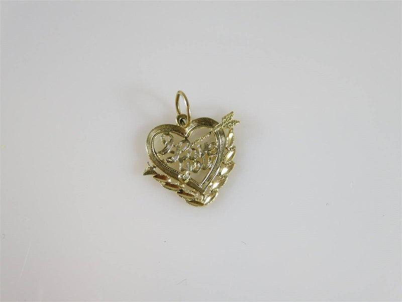14K Yellow Gold I Love You Charm / Pendant - Just Stuff I Sell