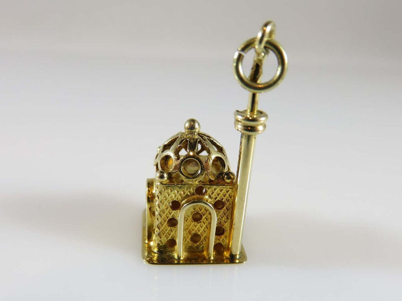 3D Taj Mahal Style 14K Yellow Gold Travel Charm/Pendant - Just Stuff I Sell