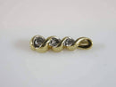 10K Yellow Gold 3 Diamond Journey Pendant 3.35mm, 2.72mm & 2.52mm - Just Stuff I Sell