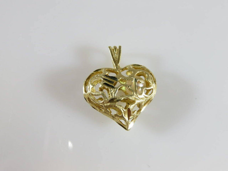 3D Diamond Etched Pearl & 14K Yellow Gold Michael Anthony Pendant - Just Stuff I Sell