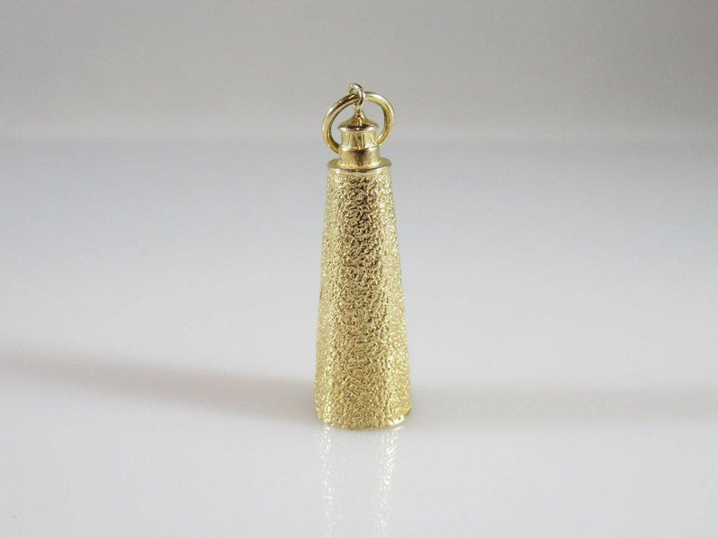 Lighthouse Charm 14K Yellow Gold 3D Travel Nautical Gold Charm/Pendant - Just Stuff I Sell