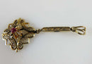 Antique Edwardian Art Nouveau 10K Gold Lavalier Pendant with Natural Pink Topaz - Just Stuff I Sell