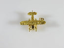 3D Nugget Plane Spinning Propeller 14K Yellow Gold Travel Charm/Pendant - Just Stuff I Sell