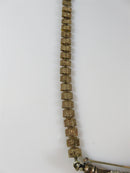 Victorian Era Book Chain & Pendant with Red Paste 19.5" Approx Rose Gold Tone - Just Stuff I Sell