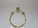 14K Yellow White Gold Weinman Brothers Aqua Spinel & Diamond Ring Size 6.75 - Just Stuff I Sell
