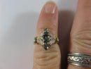 14K Yellow White Gold Weinman Brothers Aqua Spinel & Diamond Ring Size 6.75 - Just Stuff I Sell
